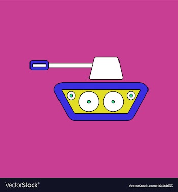 Flat icon design collection military tank vector image