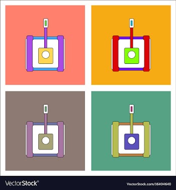 Flat icon design collection military tank vector image