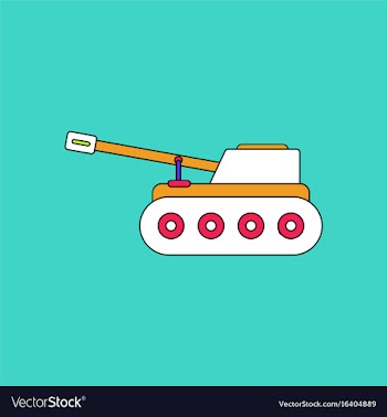 Flat icon design collection military tank vector image