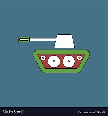 Flat icon design collection military tank vector image