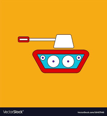 Flat icon design collection military tank vector image