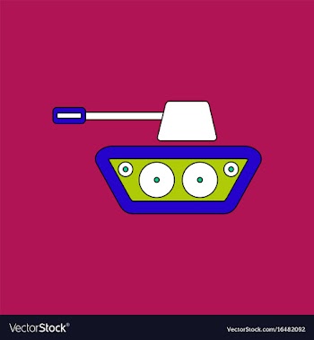Flat icon design collection military tank vector image