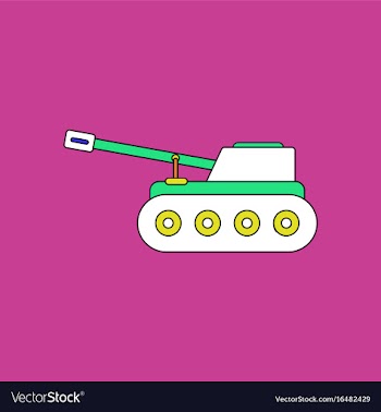Flat icon design collection military tank vector image