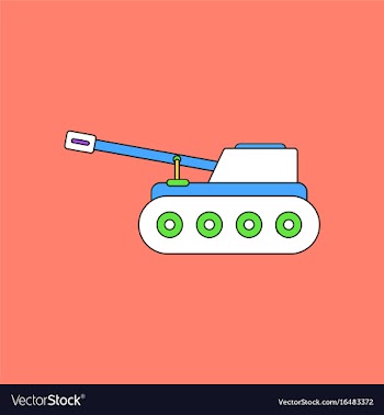 Flat icon design collection military tank vector image