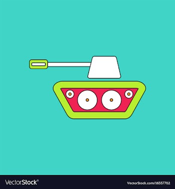 Flat icon design collection military tank vector image