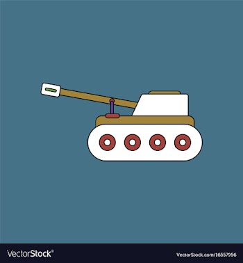 Flat icon design collection military tank vector image