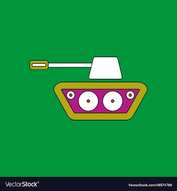 Flat icon design collection military tank vector image