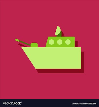 Flat icon design collection military warship in vector image