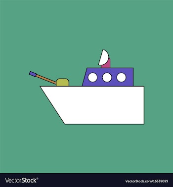 Flat icon design collection military warship vector image