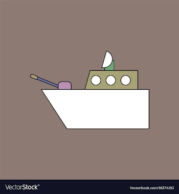 Flat icon design collection military warship vector image