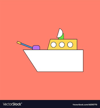 Flat icon design collection military warship vector image
