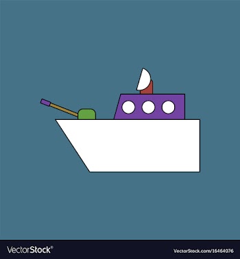 Flat icon design collection military warship vector image