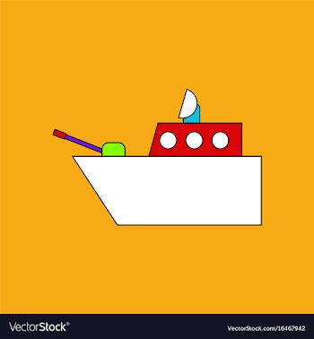 Flat icon design collection military warship vector image