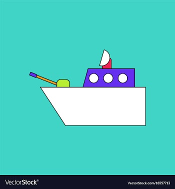 Flat icon design collection military warship vector image