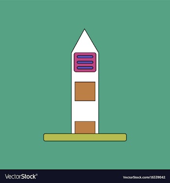 Flat icon design collection military watchtower vector image