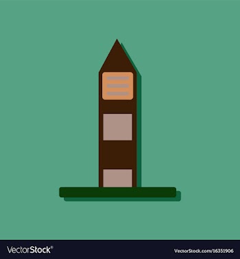 Flat icon design collection military watchtower vector image