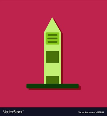 Flat icon design collection military watchtower vector image