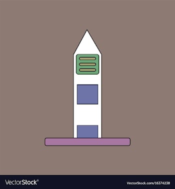 Flat icon design collection military watchtower vector image
