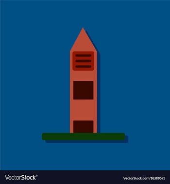 Flat icon design collection military watchtower vector image