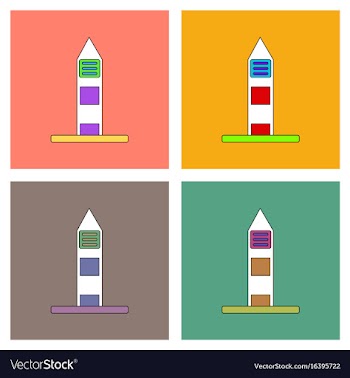 Flat icon design collection military watchtower vector image