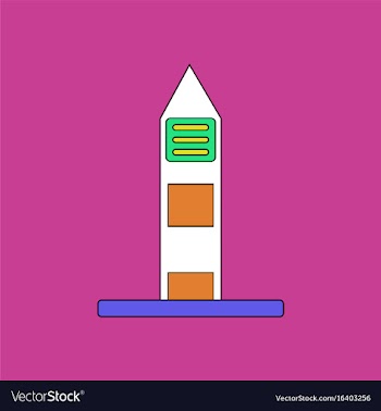Flat icon design collection military watchtower vector image