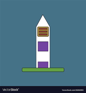 Flat icon design collection military watchtower vector image