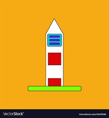 Flat icon design collection military watchtower vector image