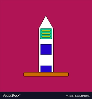 Flat icon design collection military watchtower vector image