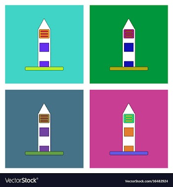 Flat icon design collection military watchtower vector image