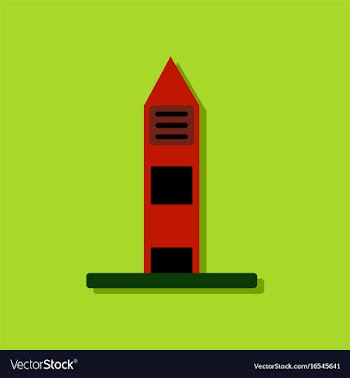 Flat icon design collection military watchtower vector image
