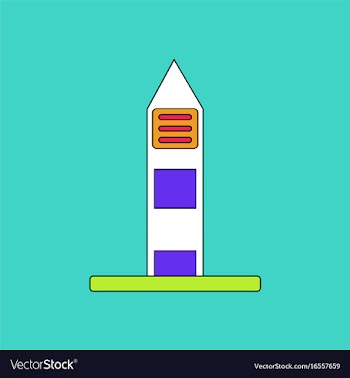 Flat icon design collection military watchtower vector image
