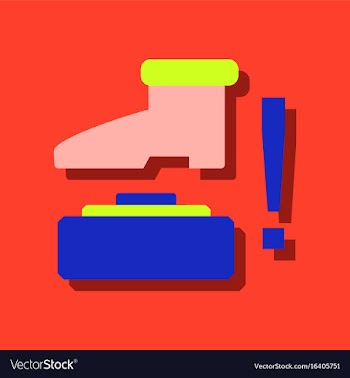 Flat icon design collection mine and foot in vector image