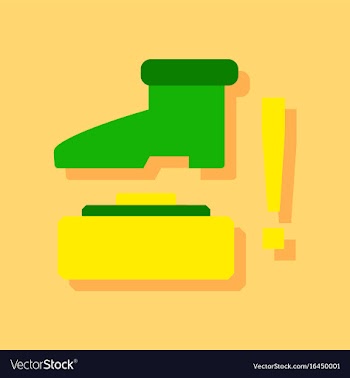 Flat icon design collection mine and foot in vector image