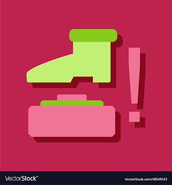 Flat icon design collection mine and foot in vector image