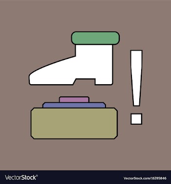 Flat icon design collection mine and foot vector image
