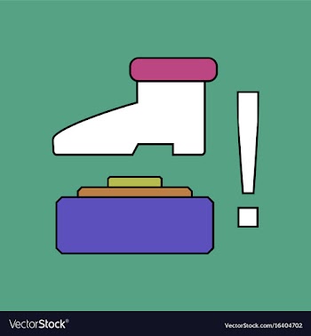 Flat icon design collection mine and foot vector image