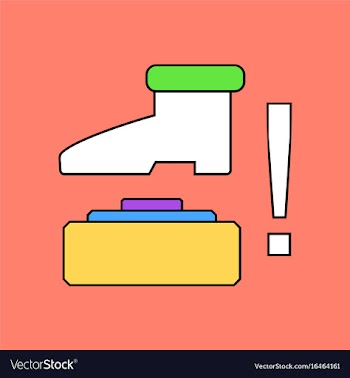 Flat icon design collection mine and foot vector image