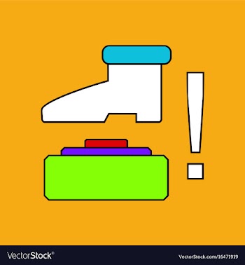 Flat icon design collection mine and foot vector image