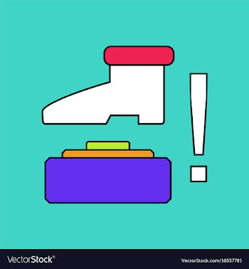 Flat icon design collection mine and foot vector image