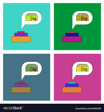 Flat icon design collection mine and scales vector image