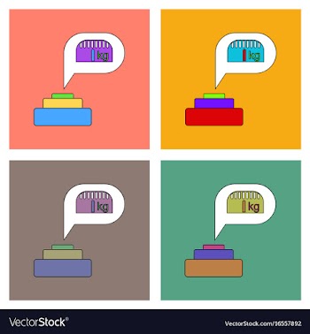 Flat icon design collection mine and scales vector image