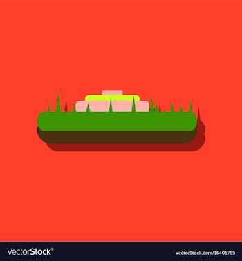 Flat icon design collection mine on ground in vector image