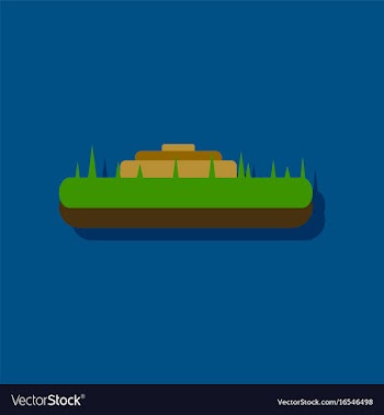 Flat icon design collection mine on ground in vector image