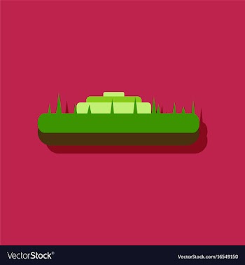 Flat icon design collection mine on ground in vector image