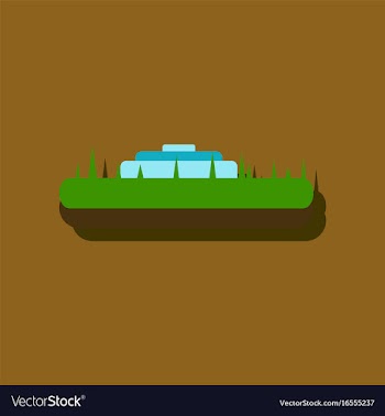Flat icon design collection mine on ground in vector image