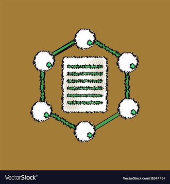 Flat icon design collection molecule and lattice vector image