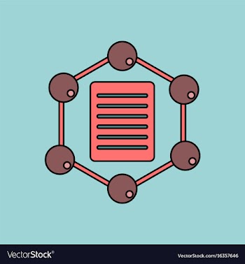 Flat icon design collection molecule and lattice vector image