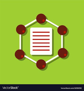 Flat icon design collection molecule and lattice vector image