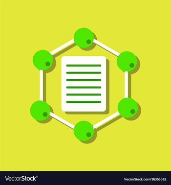 Flat icon design collection molecule and lattice vector image