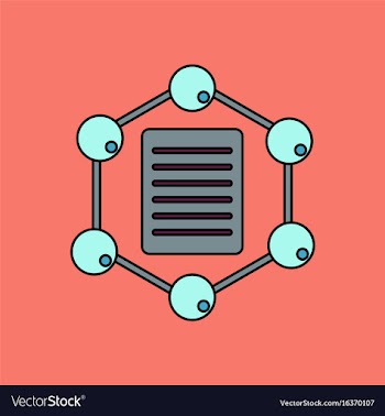 Flat icon design collection molecule and lattice vector image